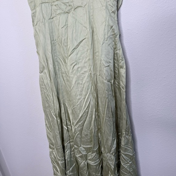 Anthropologie Let Me Be A-Line Lace-Trimmed Midi Dress Sage Green Size XS - Picture 10 of 16